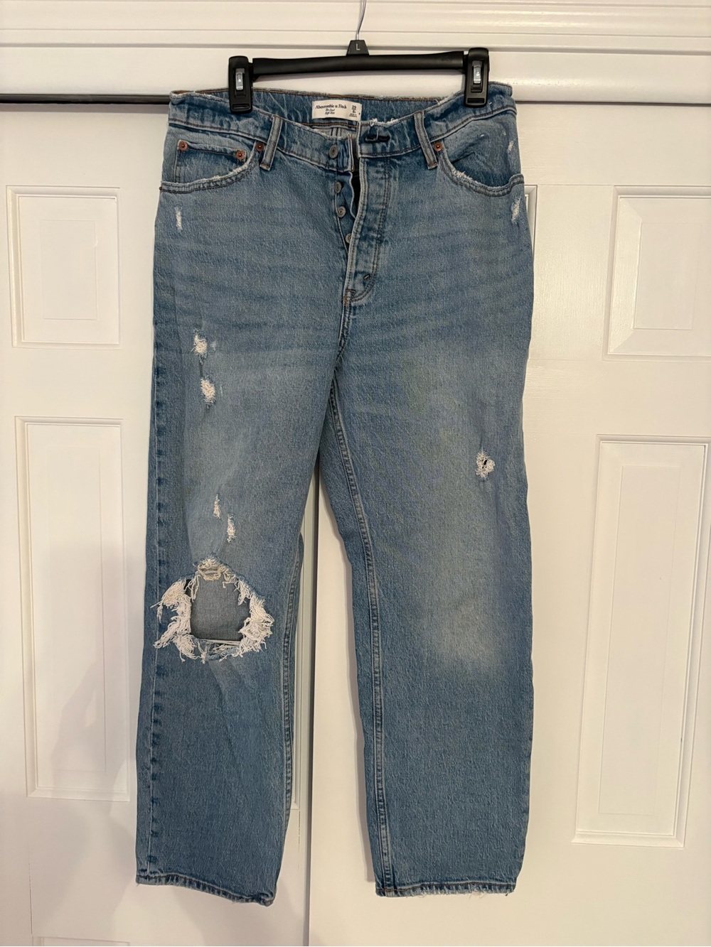 Abercrombie Dad Jean, Distressed with Classic Button-Fly